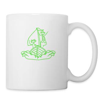 2 enfants Plaisir de la voile Deux frères et sœurs Amis Équipe - Mug blanc - blanc - Droite