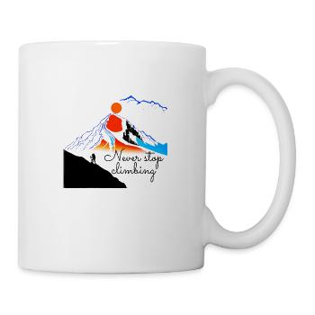 Nie aufhören zu klettern zip 2 - Tasse - Weiß - Rechts