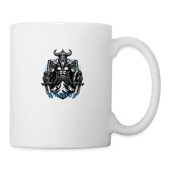 Berserker Wikinger, Warrior Schriftzug - Tasse - Weiß - Rechts