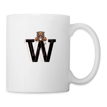 Buchstabe w Tiger - Geschenkidee - Tasse - Weiß - Rechts