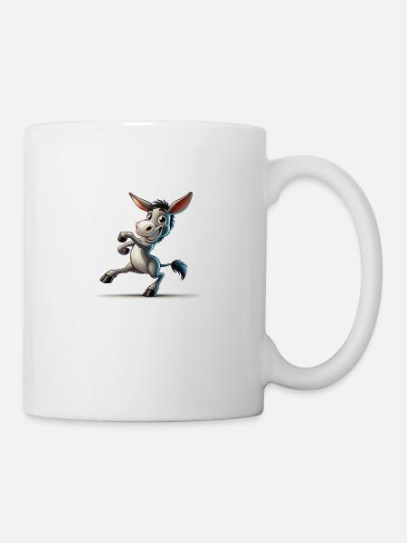 Esel Comic - Tasse - Weiß