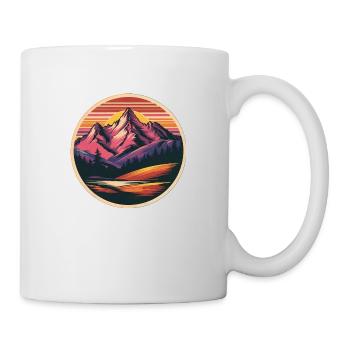 Retro Mountains Landscape - Mug - white - Right