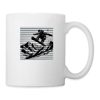 Snowboarder - Tasse - Weiß - Rechts