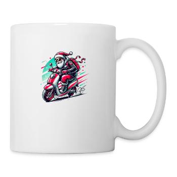 Cool Santa Claus on Scooter - Mug - white - Right