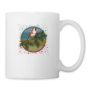 Bunter Vogel - Tasse - Weiß - Rechts
