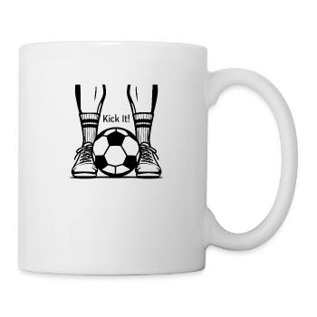 Coup de pied ! - Conception de football/soccer - Mug blanc - blanc - Droite