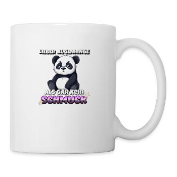 lustige Augenringe Panda Spruch Geschenkidee - Tasse - Weiß - Rechts