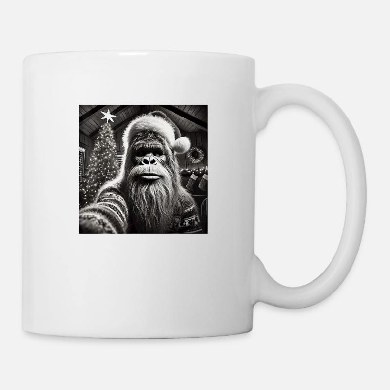 Funny Christmas Bigfoot Sasquatch - Mug - white