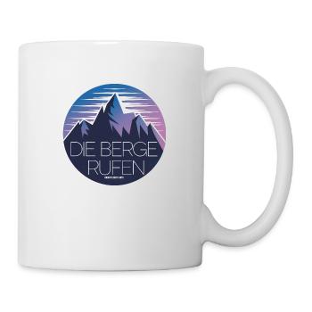 Die Berge Rufen - Modernes Logo - Tasse - Weiß - Rechts