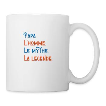 Papa der Mann der Mythos die Legende - Geschenkidee Papa - Tasse - Weiß - Rechts