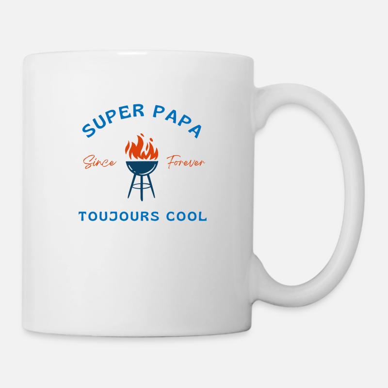 Super papa toujours cool - idée cadeau papa - Mug blanc - blanc