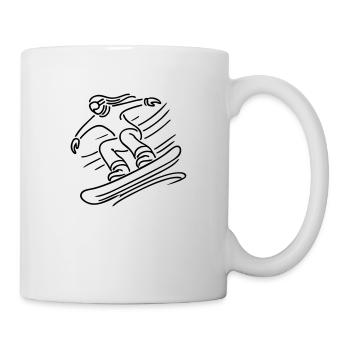 Snowboarder Snowboard - Tasse - Weiß - Rechts