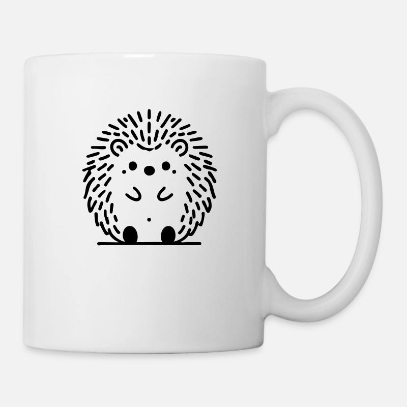 hérisson hérisson hérisson automne - Mug blanc - blanc