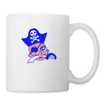 Lustiges Baby Pirat Kopf Süß Mütze Säbel Kleinkind - Tasse - Weiß - Rechts
