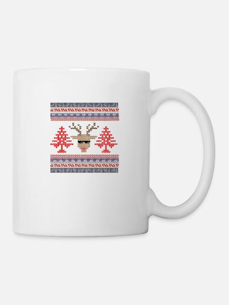 Vintage Point de Croix Noël - Mug blanc - blanc
