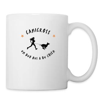 Canicross femme sport canin Courir avec son chien - Mug blanc - blanc - Droite