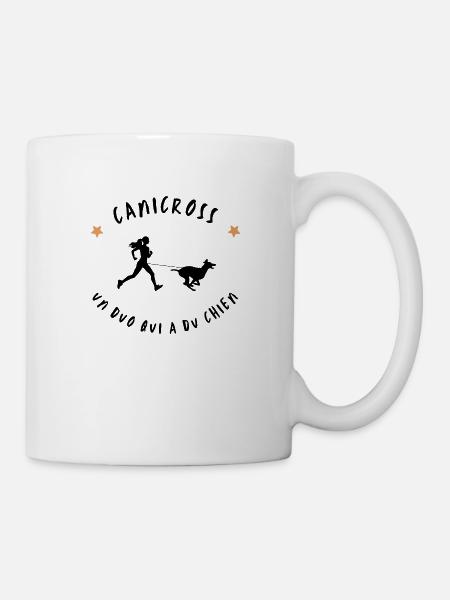 Canicross femme sport canin Courir avec son chien - Mug blanc - blanc
