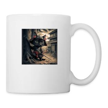 Le chat samouraï - Le voyage du petit guerrier - Mug blanc - blanc - Droite