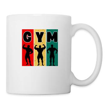 GYM Fitness Sport Bodybuilding Design - Tasse - Weiß - Rechts