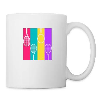 Tennis rétro - idée cadeau tennis - Mug blanc - blanc - Droite