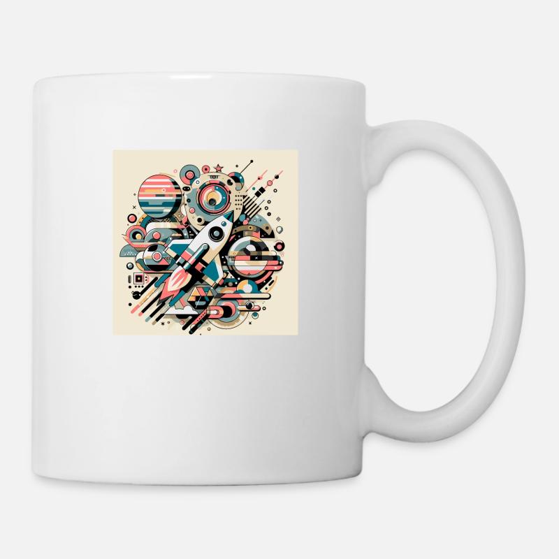 Bunte Weltraumexpedition - Tasse - Weiß