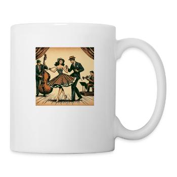 Retro dance performance - Mug - white - Right