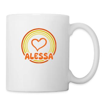 Alessa comme nom - Mug blanc - blanc - Droite