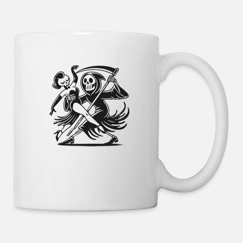Tanzen mit dem Sensenmann - Tasse - Weiß