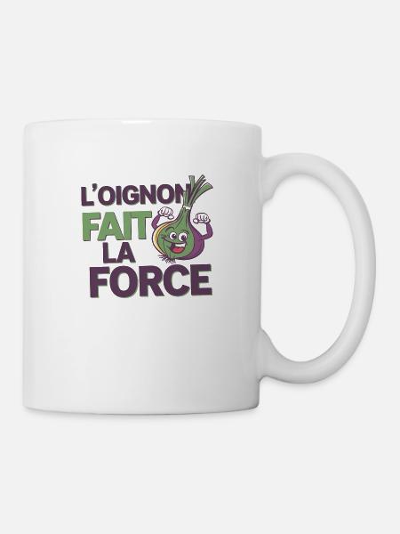 Force et Oignon - Design Fun - Mug blanc - blanc