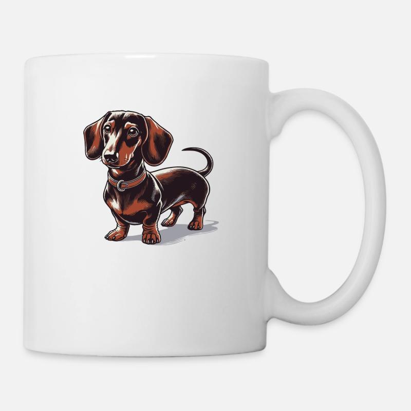 Dackel - Tasse - Weiß