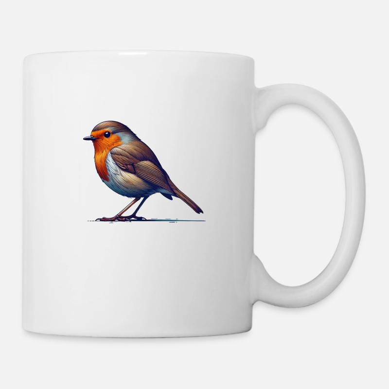 Rouge-gorge - Mug blanc - blanc
