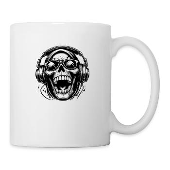 DJ Laughing Skull Casque - Mug blanc - blanc - Droite