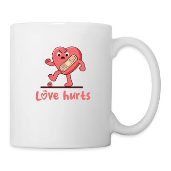 Design "Love hurts" - Tasse - Weiß - Rechts