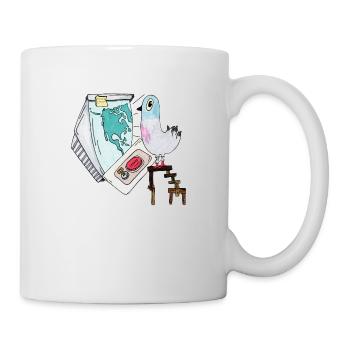 Boom Pigeon End Of The World First Strike Cartoon - Mug - white - Right