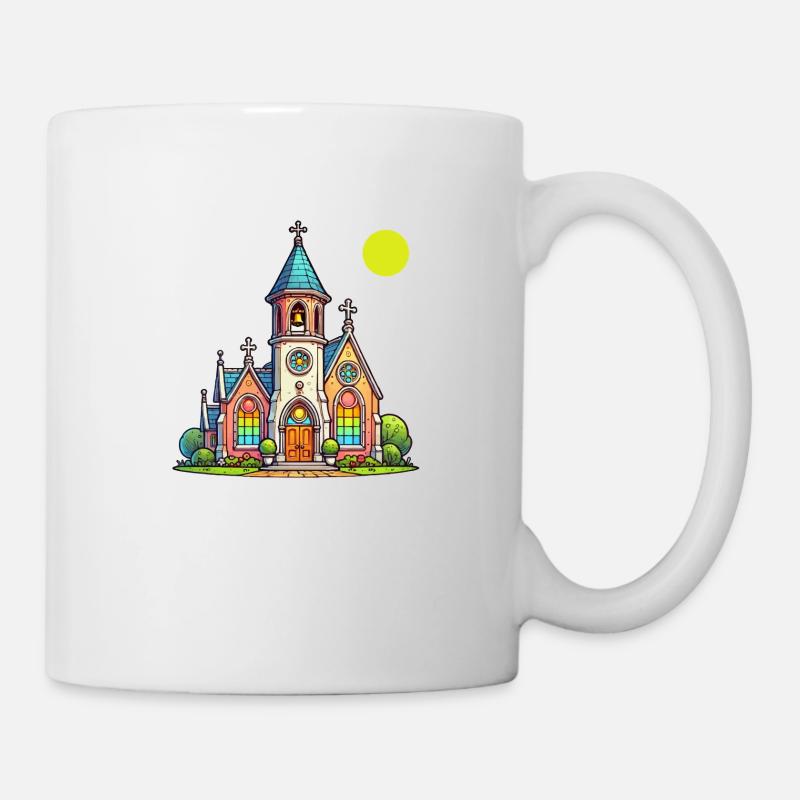 kirche - Tasse - Weiß