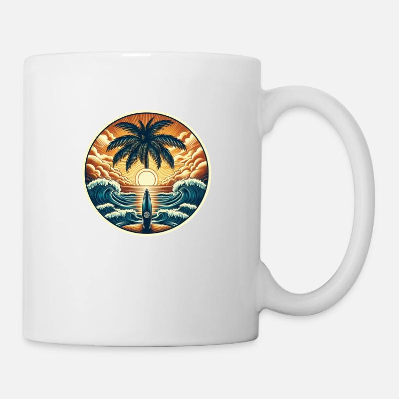 Surfer Logo - Tasse - Weiß
