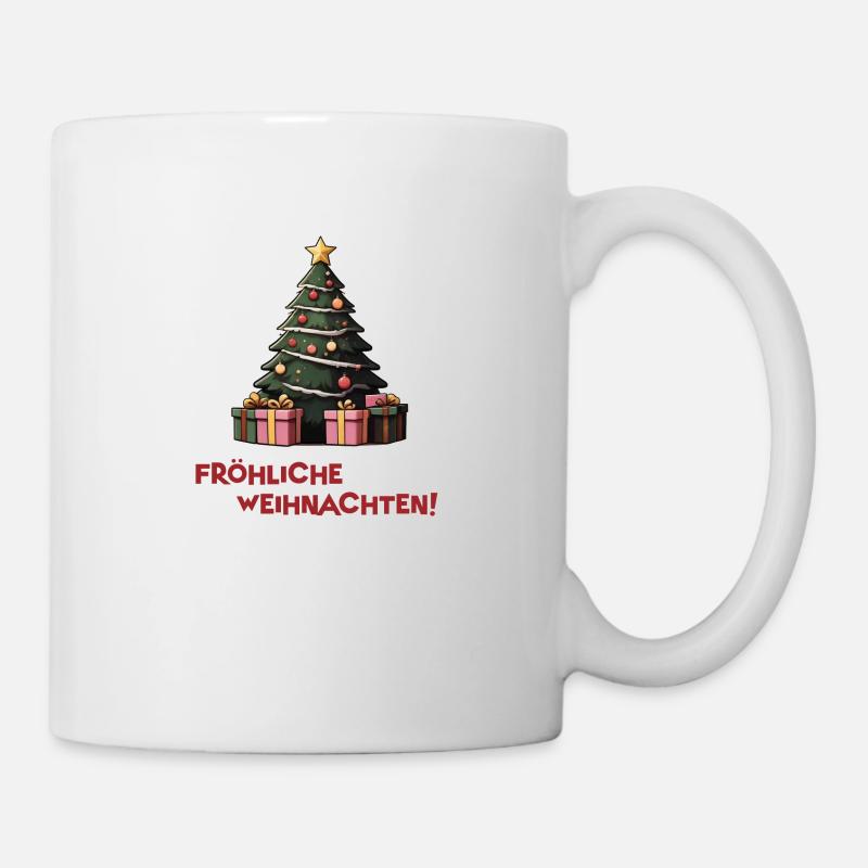 Fröhliche Weihnachten! - Tasse - Weiß