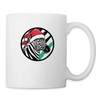 Zebra Weihnachten X-Mas - Tasse - Weiß - Rechts