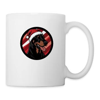 Doberman Chien Noël Noël - Mug blanc - blanc - Droite