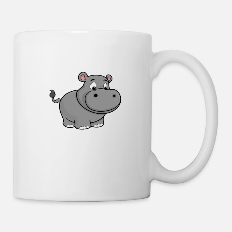 Happy hippopotamus - Mug - white