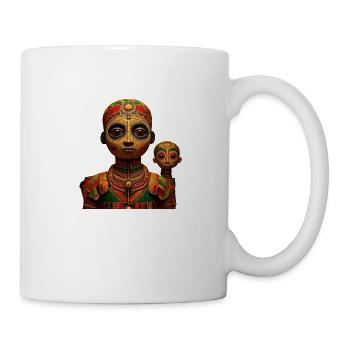 🪆 Poupée Vaudou aux Couleurs de l’Afrique - Mug blanc - blanc - Droite