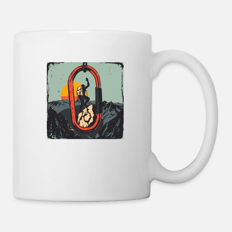 Escalade Bloc Mousqueton d’escalade - Mug blanc - blanc