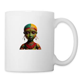 🪆 Poupée Vaudou : L’Essence Mystique de l’Afrique - Mug blanc - blanc - Droite