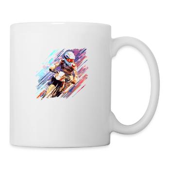 Motocross Racing Fast Speed Wettbewerb Zusammenfassung - Tasse - Weiß - Rechts