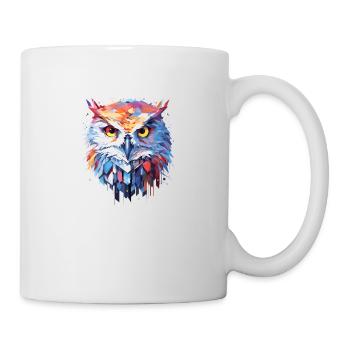 Eule Vogel Tier Natur Freiheit Tierwelt Abstrakt - Tasse - Weiß - Rechts