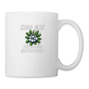 Kiss me you´ve been Mistletoed Xmas Mistletoe - Mug - white - Right