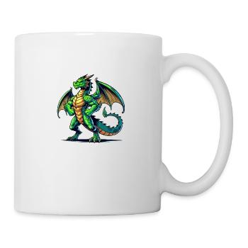 Drache - Tasse - Weiß - Rechts