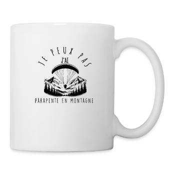 I can't, I have Paragliding in the mountains - Mug - white - Right