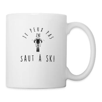 Ich kann nicht, ich habe Skispringen - Tasse - Weiß - Rechts