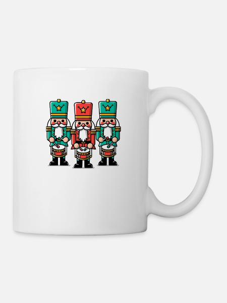 Weihnachtliche Nussknacker - Tasse - Weiß